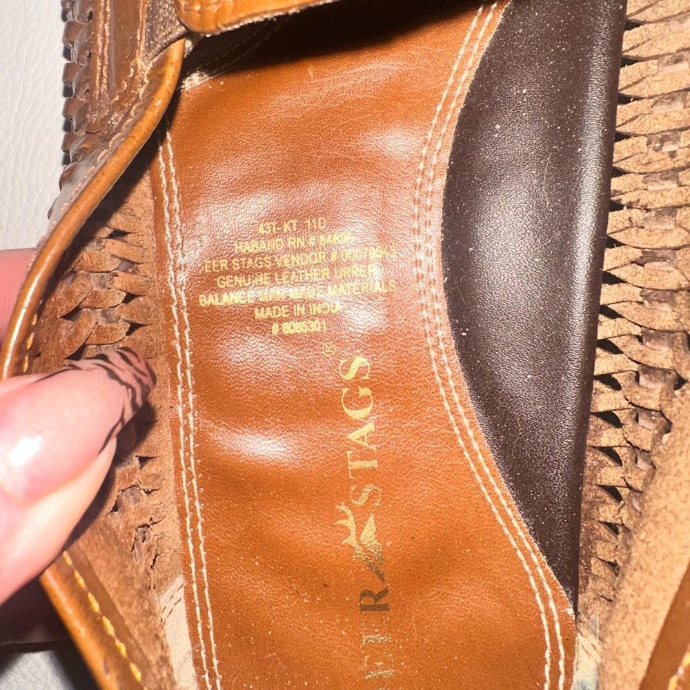 Deer Stags Men's Woven Brown Loafers - Picture 2 of 2